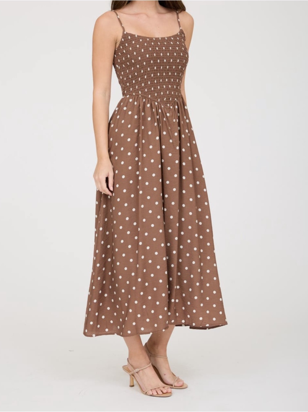 Blu Pepper Polka Dot Midi Dress - Picture 4 of 7
